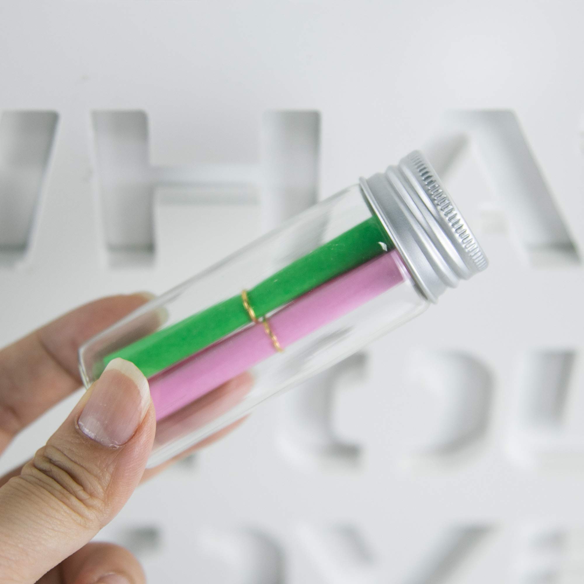 50pcs 40ml Bouteille en Verre Transparent et Bouchon en Aluminium argenté,Le Couvercle en Aluminium spiralé est Plus Unique et Offre de Meilleures Performances d'étanchéité. (50, 40ml)