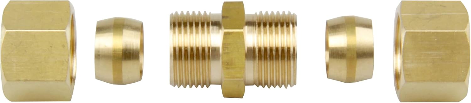 Product Deal Air Jade Brass Compression Pipe Fitting, Union, 1/2'' x 1/2'' Pipe OD (1/2)