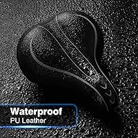 Vista 4 de Xmifer Asiento de Bicicleta Extragrande, Asiento de Bicicleta Cómodo - Sillín de Bicicleta de Repuesto Universal - Asiento de Bicicleta de Cuero