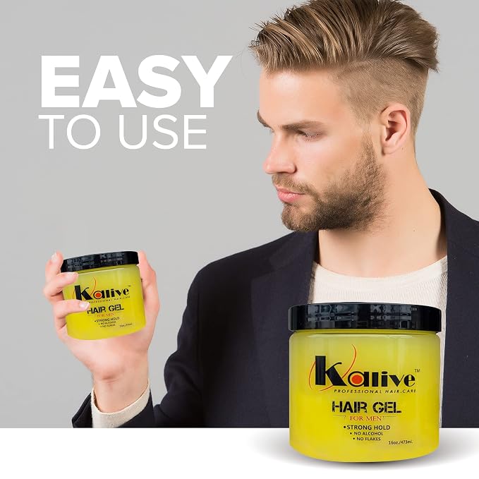 Gel para cabello hombre 16 oz fijación fuerte miniatura 2