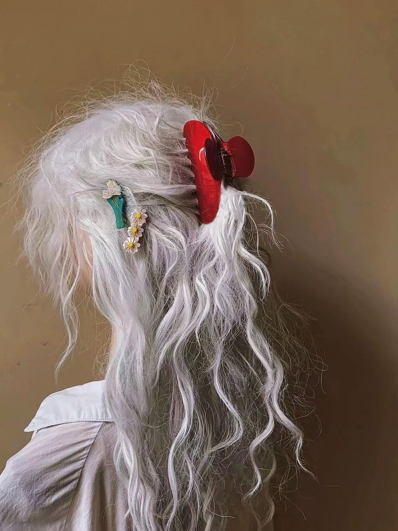 Large Hair Claw Clips for Women Red Hair Clips Nonslip Retro Hair Clips for Thick & Thin Hair & Curly Hair Fashion Hair Accessories