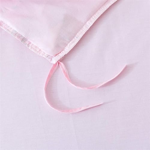 Miniatura 3 de FADFAY Juego de funda de edredón con estampado floral rosa rosa para niñas, 4 piezas, tamaño Cal King