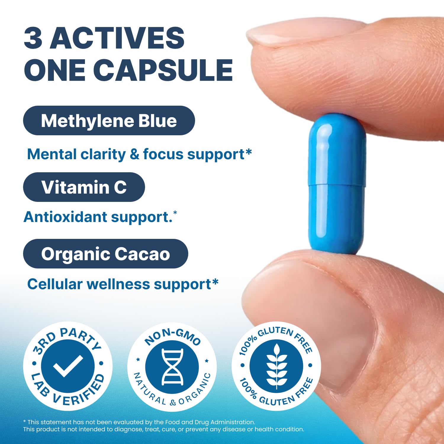 Ultimate Methylene Blue Capsules, USP Grade, 20mg Per Serving, 60 Capsules — Amazon image 3