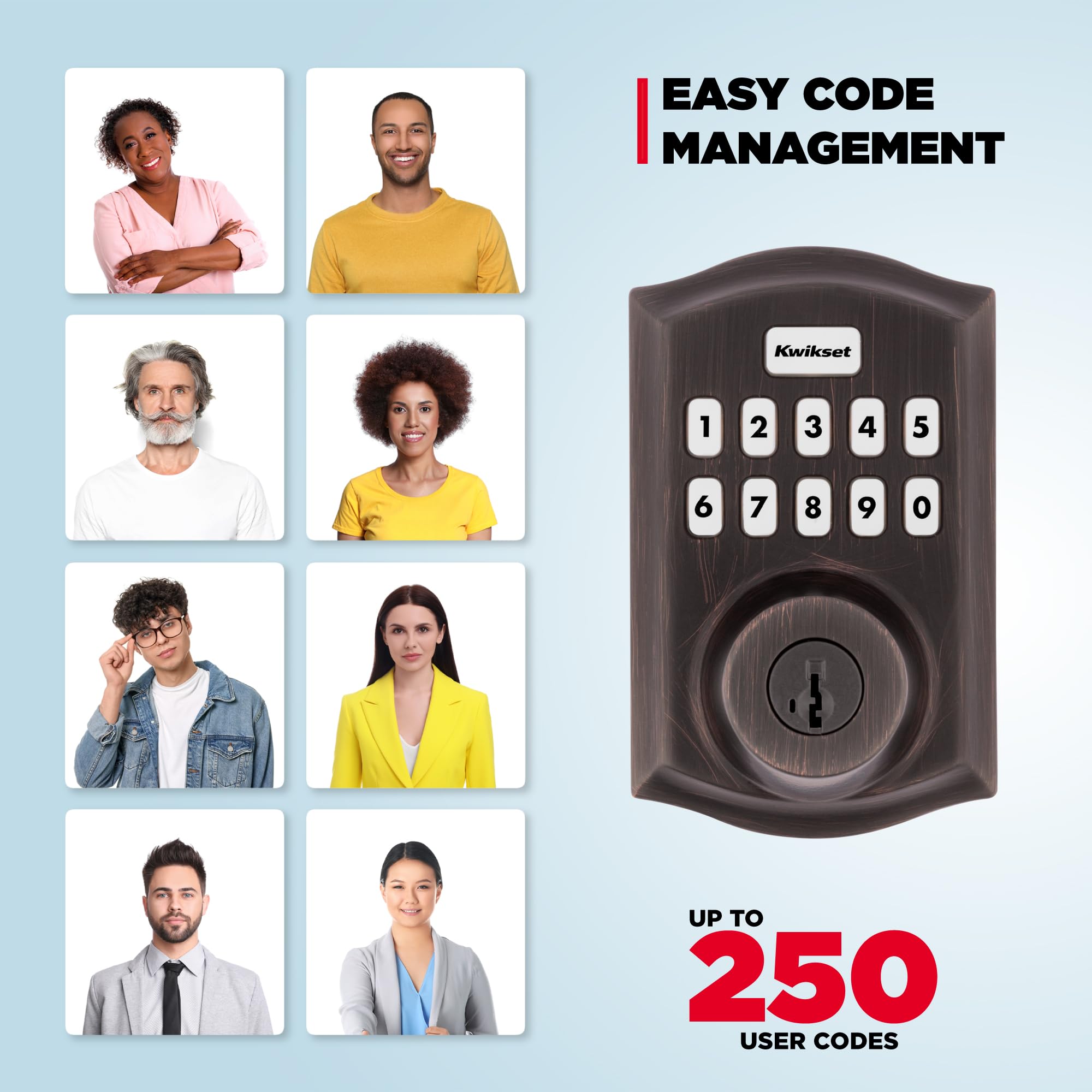 Kwikset HomeConnect 620 Z-Wave Serrure intelligente à clavier longue portée Entrée sans clé pratique Codes utilisateur personnalisables Compatible avec alarme Ring Alarm Hub requis Vendu séparément