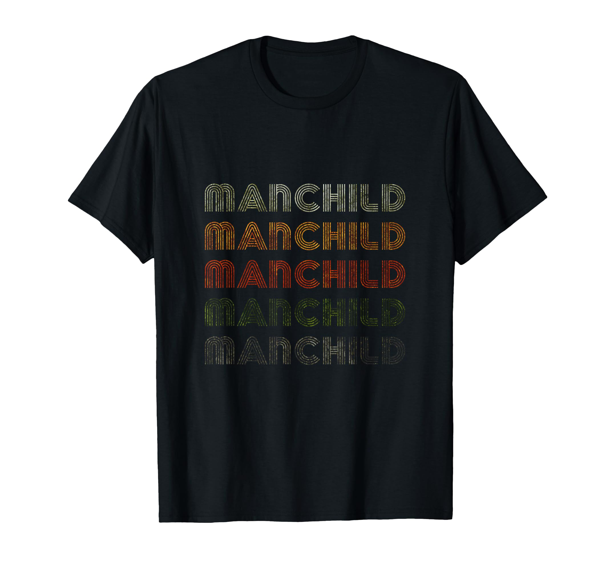 Love Heart Manchild Tee Grunge Vintage Style Black Manchild T-Shirt