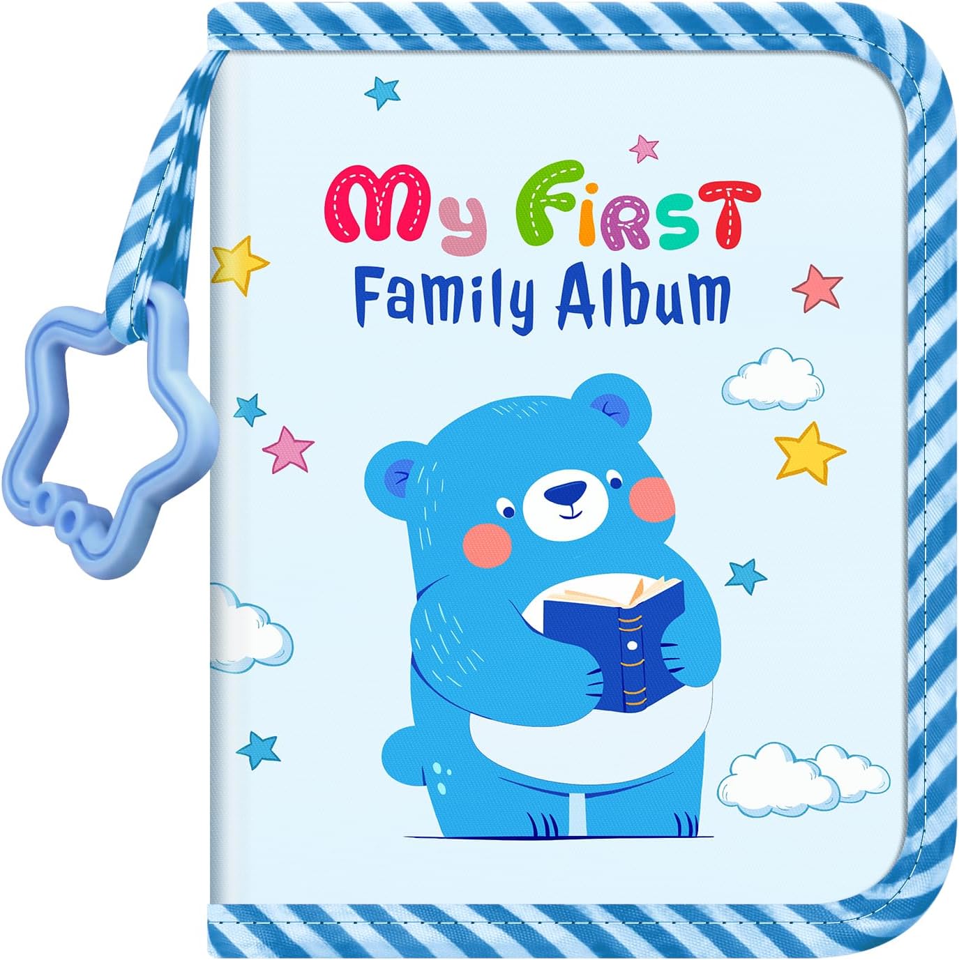 Fintie Baby Photo Album 4x6 Inch, 18 Photos My First Family Album Book with Soft Cloth Cover & Hook for Newborn/Toddlers/Kids/Baby Shower Memory Birthday Gifts, Raining Hearts