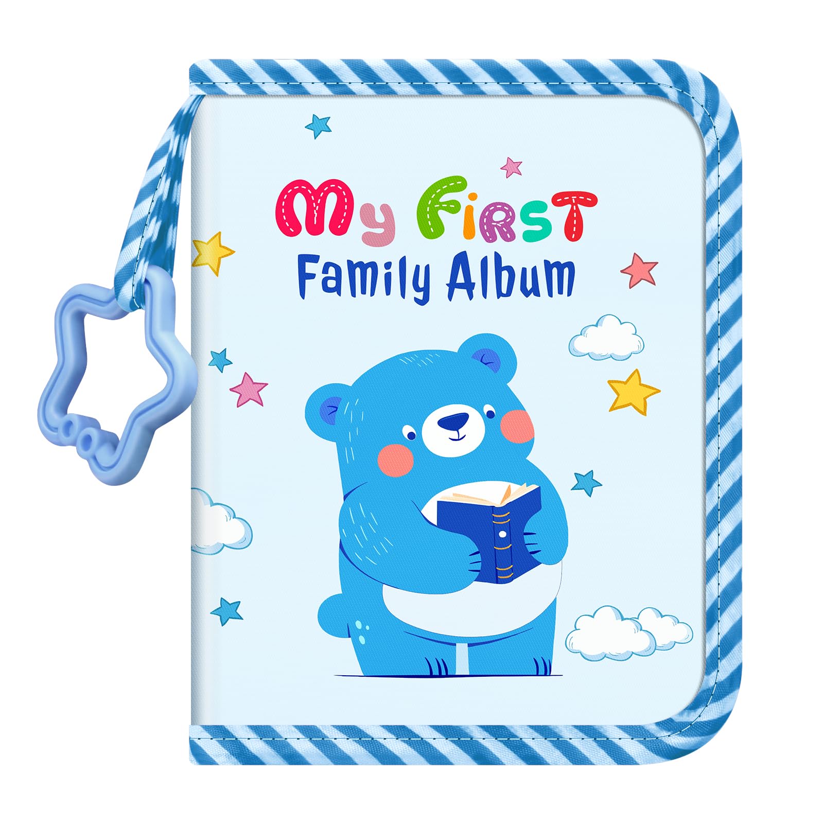 FINTIE Baby Photo Album 4x6 Inch, 18 Photos My First Family Soft Album Book