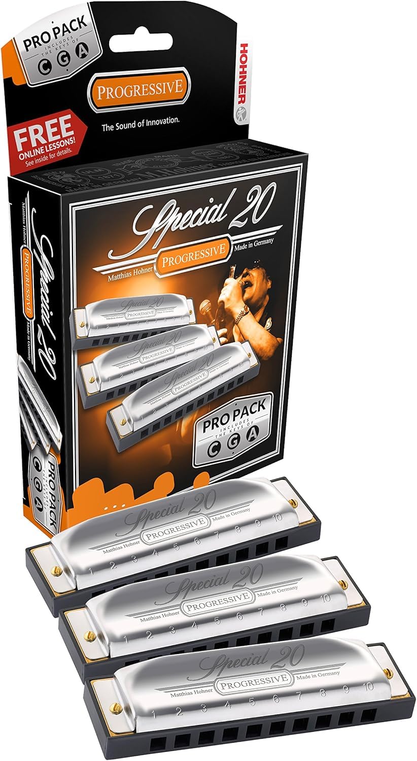 Amazon.com: Hohner Special 20 Harmonica 3 piece Pro Pack keys of G