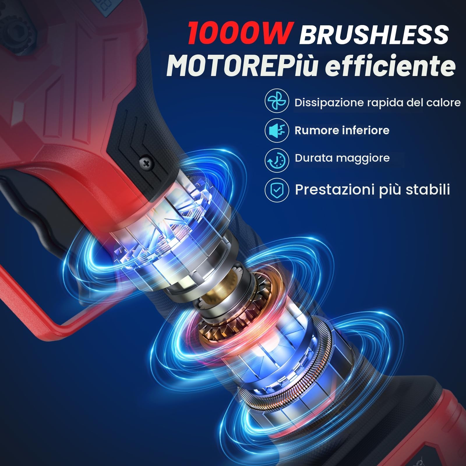 Forbici Potatura a Batteria, 50mm Forbici Potatura con 800W Motore Brushless & Display, 2 Batterie Funzionare per 6-8 ore, Compatibile con batterie Makita da 18 V, per Frutteto,Giardino,Fattoria