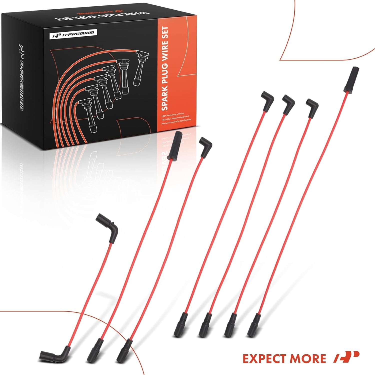 A-Premium 7 PCS Spark Plug Wires Compatible with Chevrolet Silverado 1500, Blazer, Astro, C1500, Express 1500, K1500, P30, S10 & GMC Sierra 1500, C1500, Jimmy & Oldsmobile Bravada & Isuzu Hombre