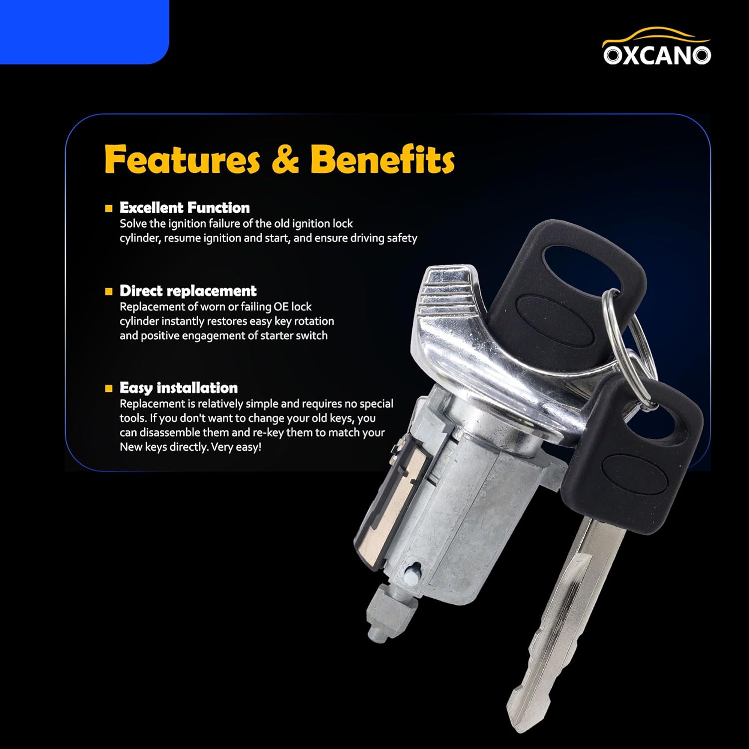 Ignition Lock Cylinder Switch & Door Lock Cylinders Compatible with 1990 1991 1992 1993 1994 1995 Ford F150/250/350, E150/250/350 Ranger Aerostar Bronco & Mercury Grand Marquis Vehicles