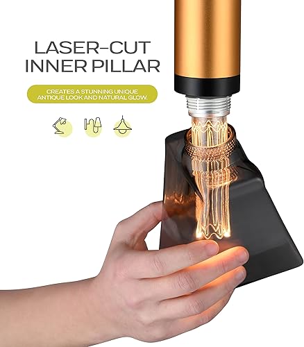 Miniatura 5 de Next Glow Bombilla decorativa Eq 20W estilo hielo en forma de bombilla LED E26 base media, regulable, bombilla cálida ahumadagris de 55 lúmenes, con