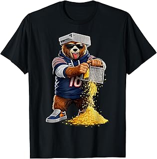 Bear with Cheese Grater Hat and Sunglasses T-Shirt
