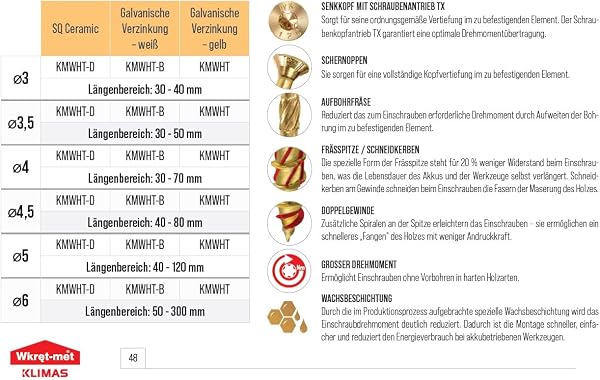 Vis à bois de construction Tête fraisée Vis pour aggloméré TX (3,0 x 30 mm 500 Pièces) - 3