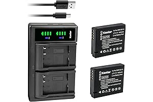 2-Pack Battery and LTD2 USB Charger Replacement for Panasonic Lumix Lumix DMC-LX7W