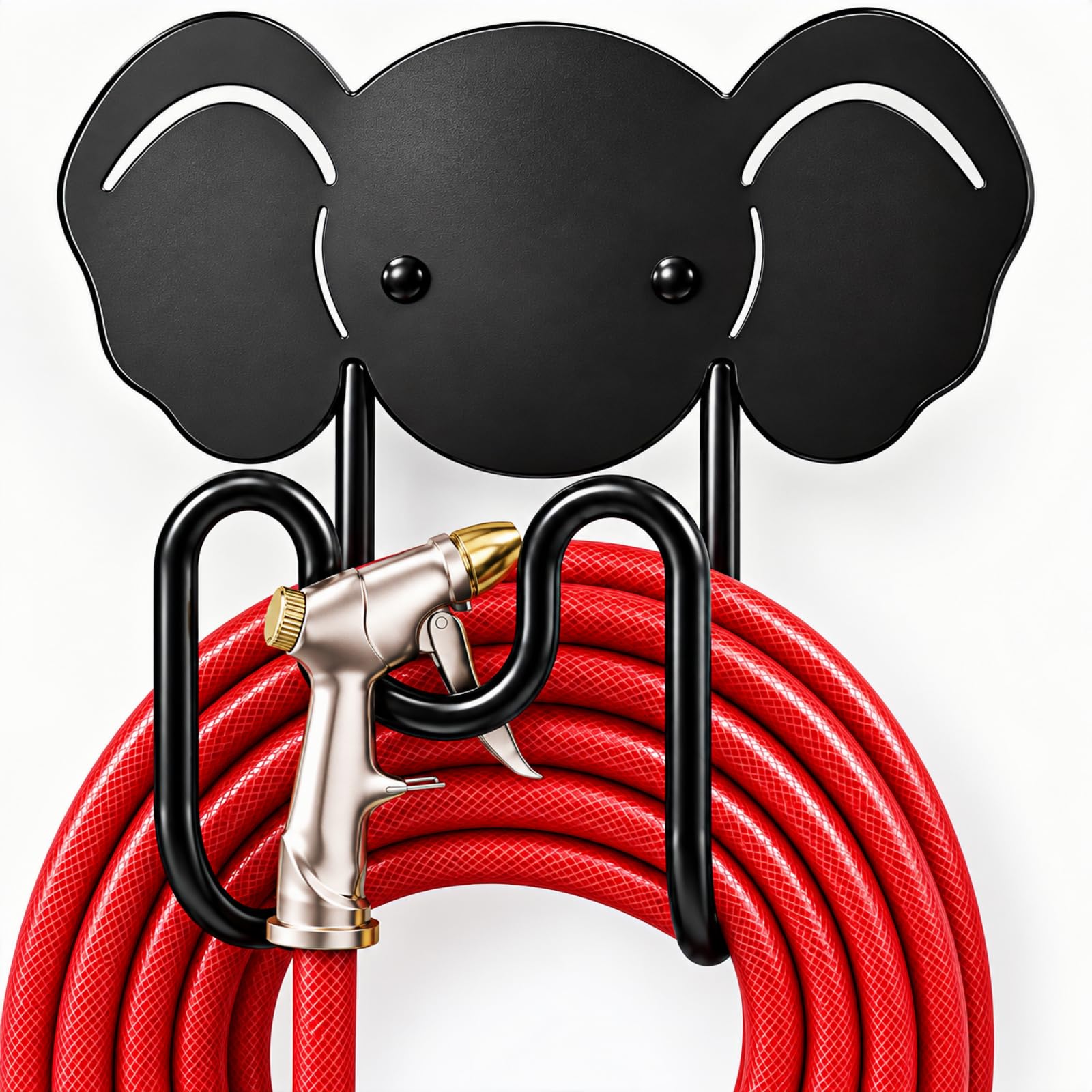 Supporto per tubo da giardino, supporto da parete, testa di elefante