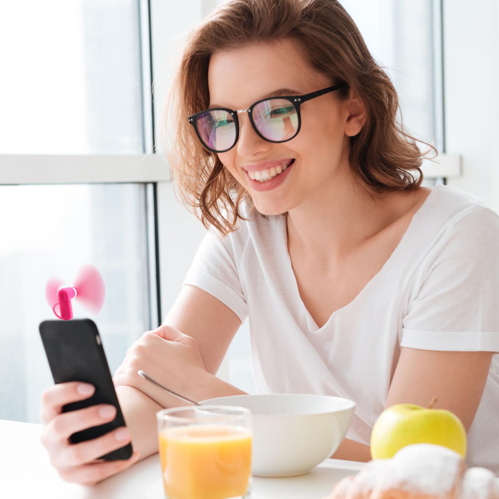Aurelema Confezione da 16 mini ventole per telefono cellulare 2 in 1, USB C, ventola di raffreddamento mini USB compatibile per tipo C, smartphone Android, tablet, portatili e potenti accessori