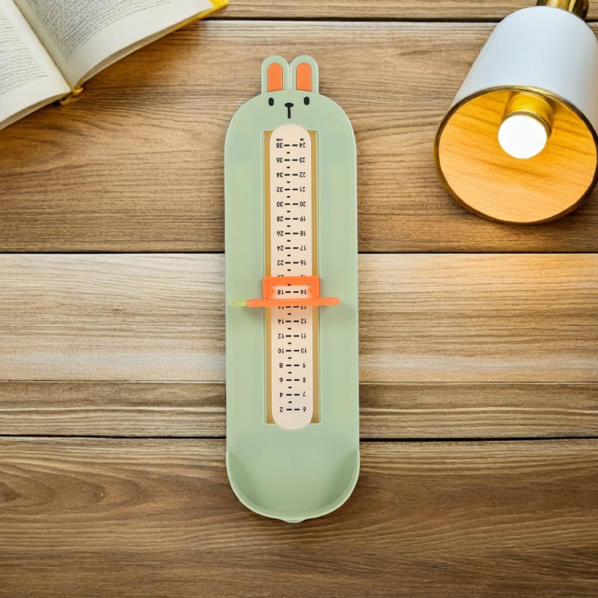 BESPORTBLE 2pcs Shoe Size Measurement Tool Foot Length Gauge for Foot Measuring Device Home Use with Rabbit Pattern Light Green and Light Pink