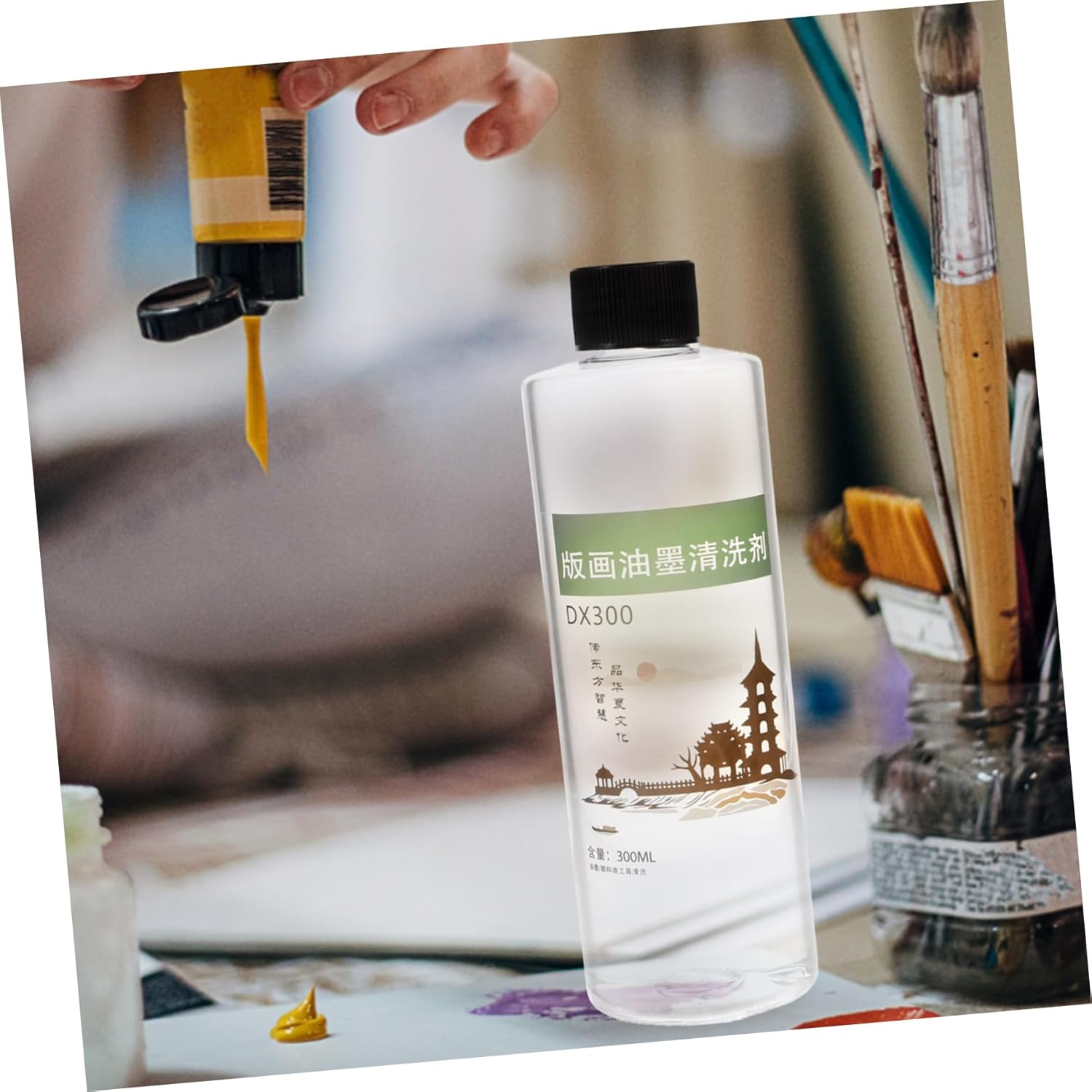 KONTONTY Portable Ink Cleaning Agent Daily Pigment Cleaner for Artists Convenient Paint Cleaning for Canvas and