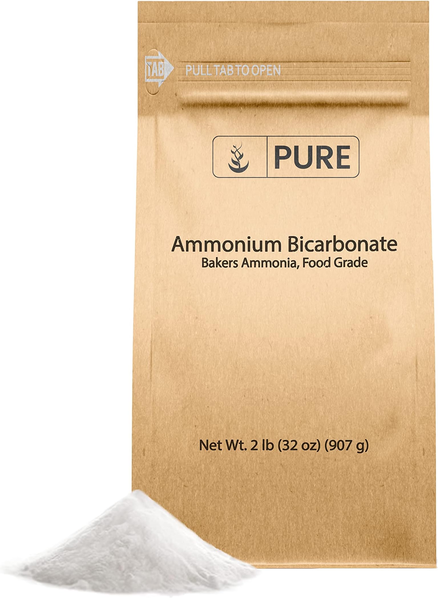 Pure Original Ingredients Ammonium Bicarbonate (2lb) Baker's Ammonia, Traditional Leavening Agent, Food Grade
