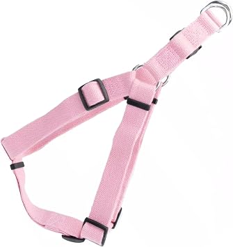 Coastal - New Earth Soy - Adjustable Dog Harness, Rose, 3/8" x 12"-18"