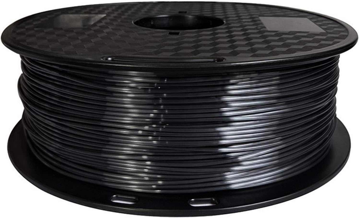 3D Printer Filament Silk PLA Black 1.75mm 3D Printer Filament Luxury Silky Rich Luster 250g/500g/1kg Shiny Solid Printing Materials(Silk Black 500g)