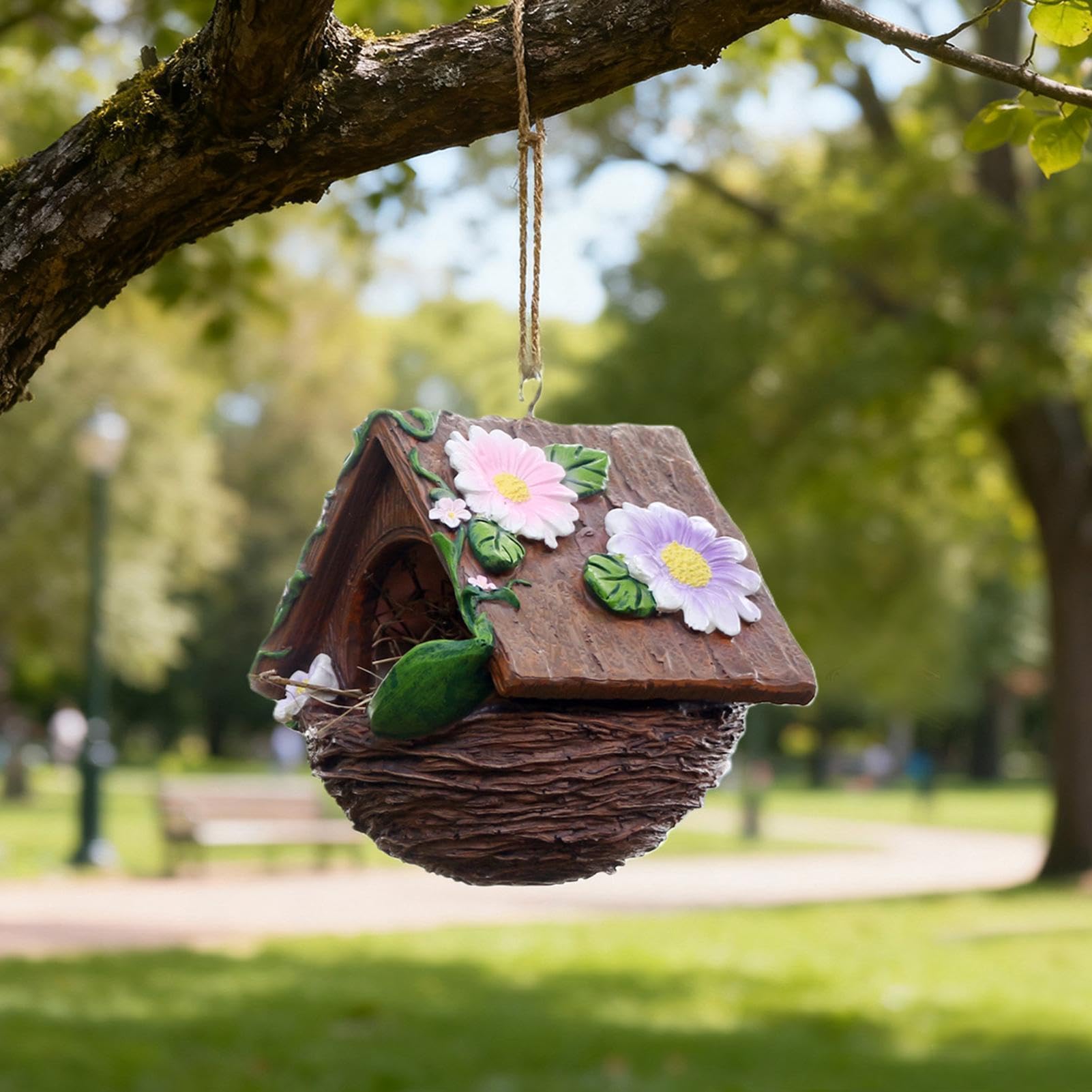 Nichoir pour Oiseaux | Nichoir Résistant Au Vent | Cabane - pour Aras Perruches Inséparables Conures Calopsittes Pinsons Et pour L'Extérieur Jardins Cours Balcons