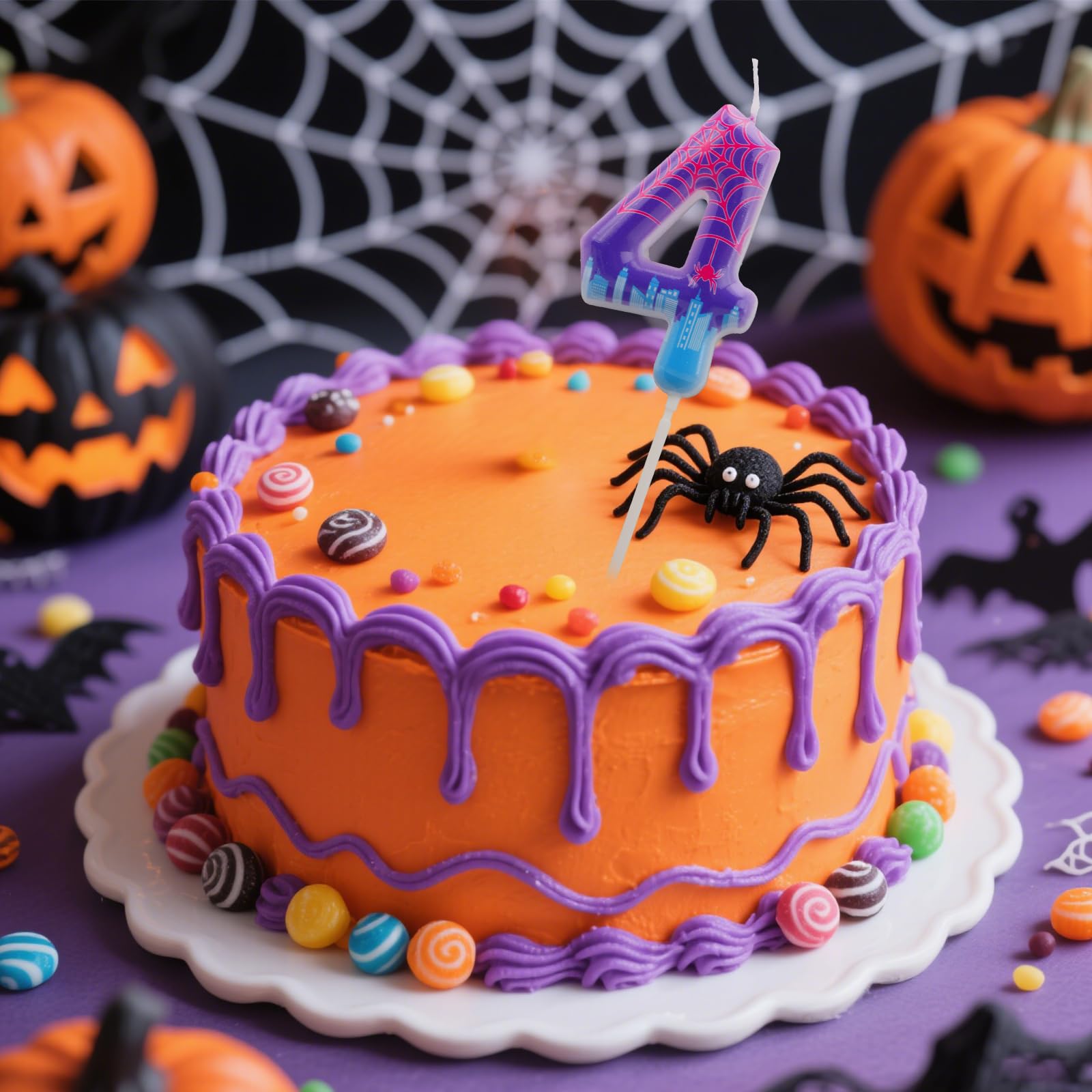 Bougie Anniversaire 6 Ans Garçon Bougie Chiffre 6 Sirène - Bougie D' Anniversaire Bleu Violet, Décoration Gâteau Thème Sirène Bougie Enfant