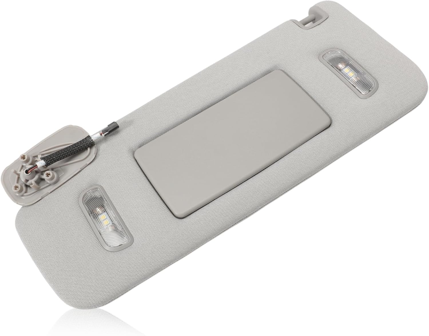 Left Driver Side Sun Visor with LED Lights Compatible with 2015-2019 Escalade Silverado/Suburban/Tahoe Sierra/Yukon Sunvisor (Gray) 23459655 23459654
