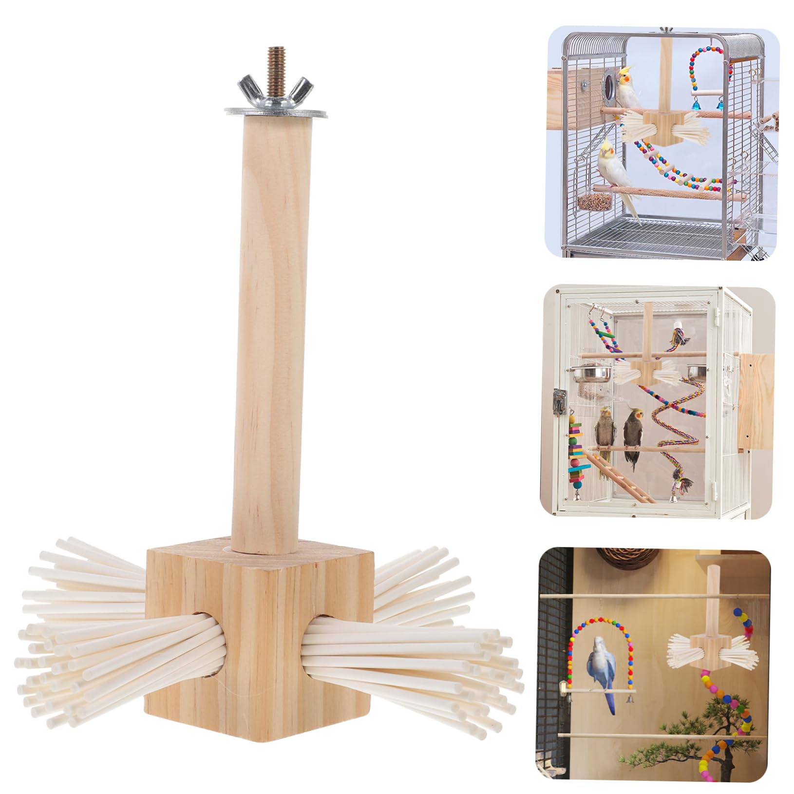 BESPORTBLE 4piezas Percha para Aves Soporte De Jaula para Periquitos y Cacatúas Estable y De Instalar Accesorio para y Ejercicio De Patas