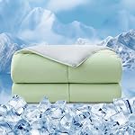 EMME Cooling Comforter Queen Size, Double Sided Cold Cooling Blanket for Hot Sleepers, Q-Max>0.5 Breathable Summer Quilt for Night Sweater Lightweight (Light Grey,90 x 90)