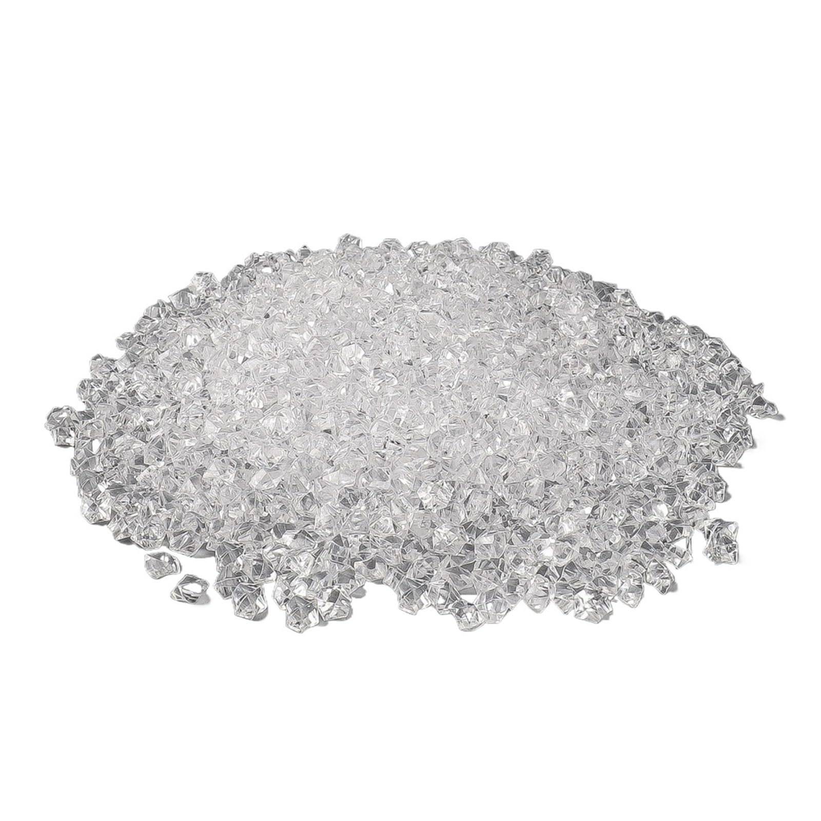 ITRHJTGP Fake Ice Rocks Acrylic Fake Ice Cubes Diamonds Vase Filler Crushed Rocks For DIY Epoxy Resin Craft for Vases Fillers(M)