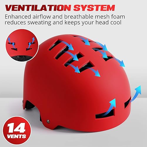 Miniatura 4 de LaScoota Scooter multideporte, casco de bicicleta, casco de patinaje sobre ruedas, casco de patineta para adultos, jóvenes y niños  Casco para