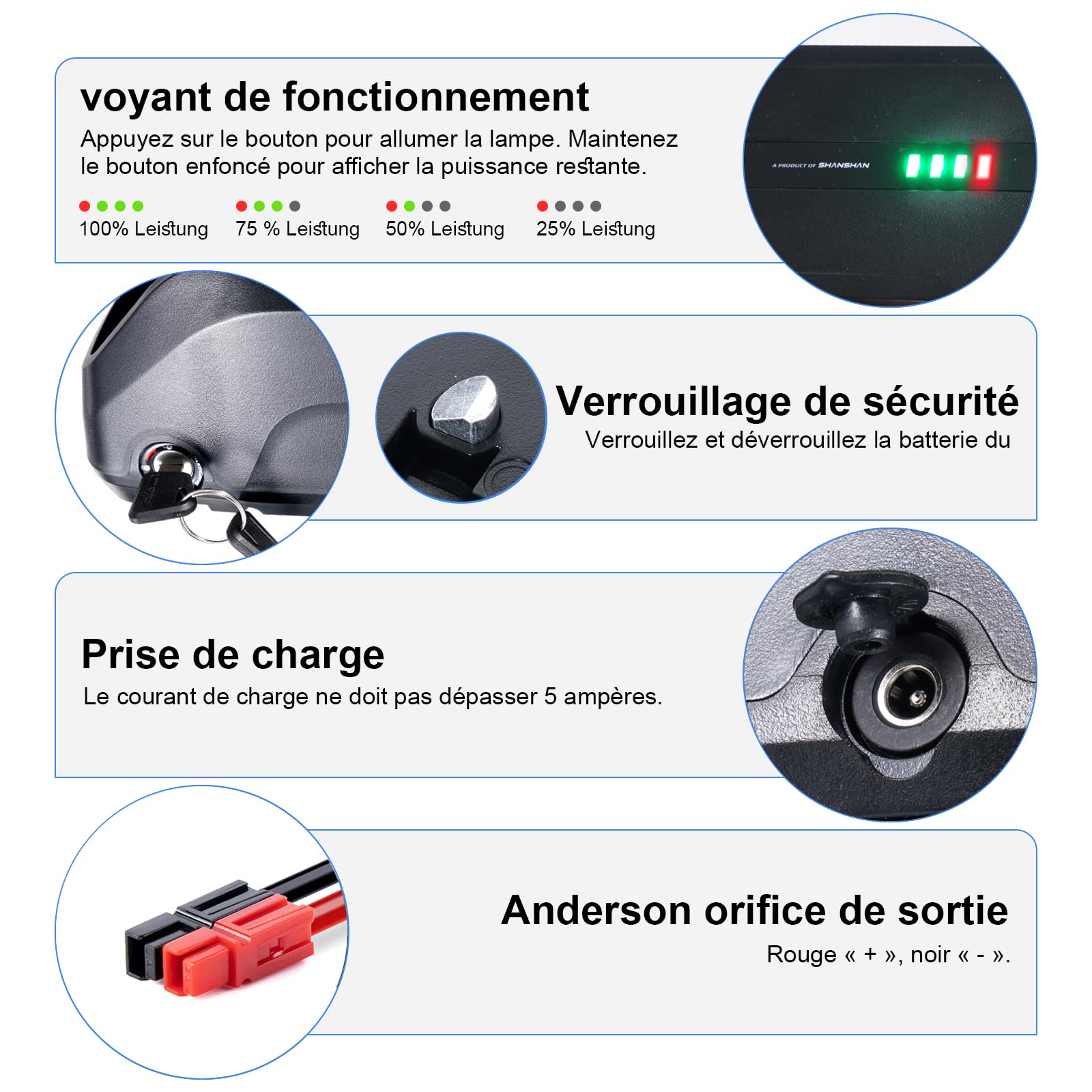 48V 15Ah Batterie Velo Electrique, Batterie vélo électrique avec BMS Intelligent 30A, Batteries 48v Lithium ION pour Roue de Conversion Bafang 250W-1000W et Autres vélos électriques