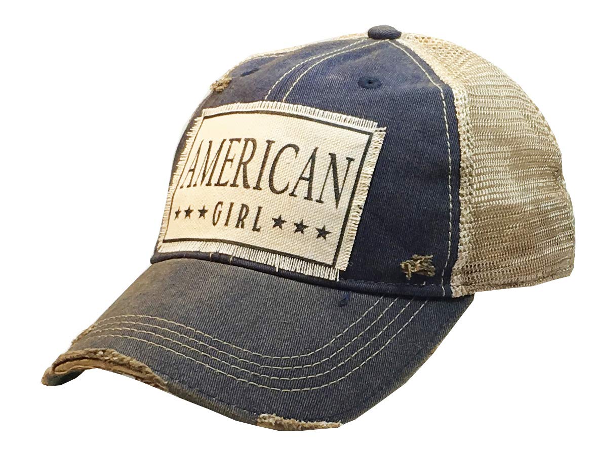 VINTAGE LIFEFunny Hats for Women and Girls, Distressed Trucker Baseball Cap with Sayings