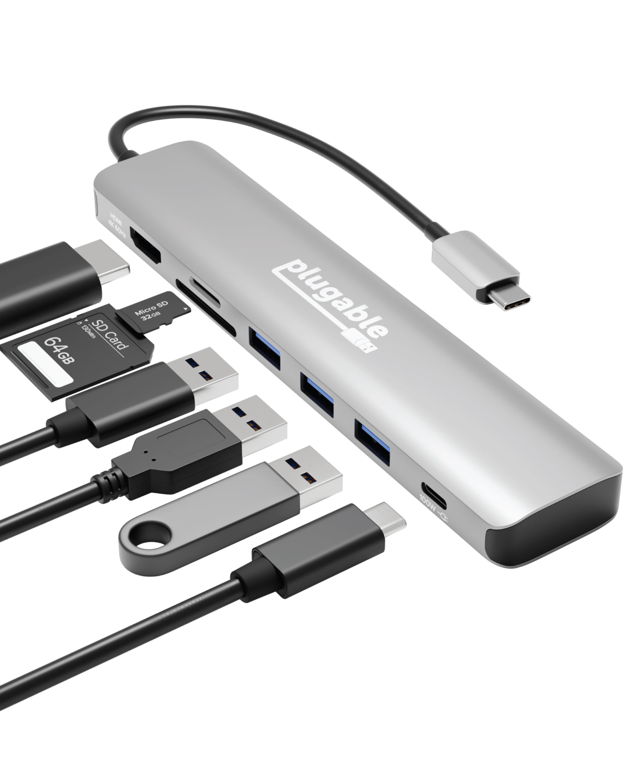 plugable　7-in-1　usb-c　ドッキングステーション　4K Amazon.com: Plugable USB-C Hub 7-in-1, Driverless USB C Hub
