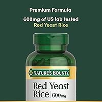 Vista 3 de Nature's Bounty Arroz de levadura roja, suplemento herbario, 600 mg, 250 cápsulas