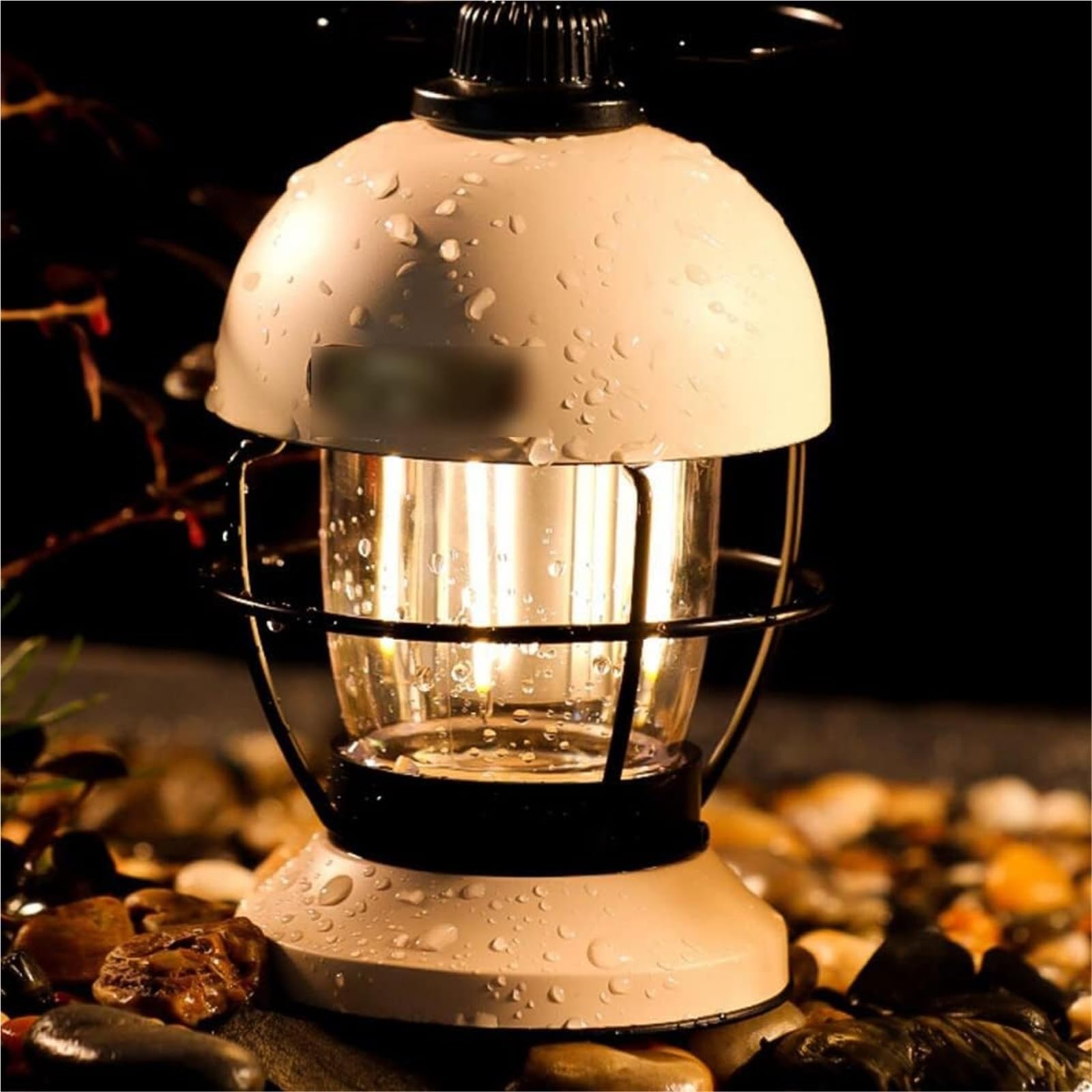 Tragbare Campinglaterne – Zeltlampe mit USB-Ladekabel, Stimmungsbeleuchtung für Abenteuer im Freien, kompaktes Design (grün)