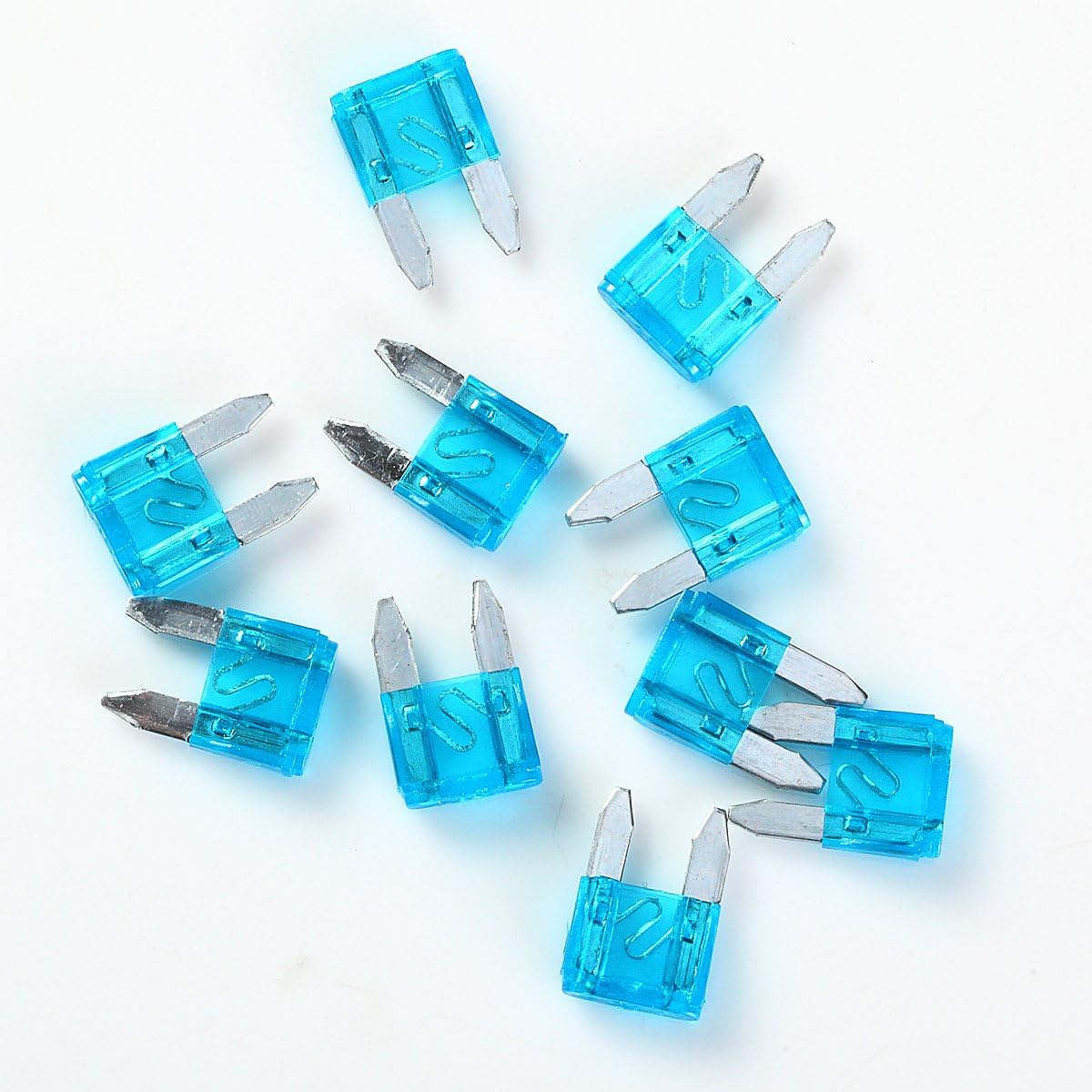 MAS 10pcs Automotive Replacement ATM/Mini Blade Fuses Low Profile 32V 2A 3A 5A 7.5A 10A 15A 20A 25A 30A AMP for Auto Car Boat Truck SUV (15A)