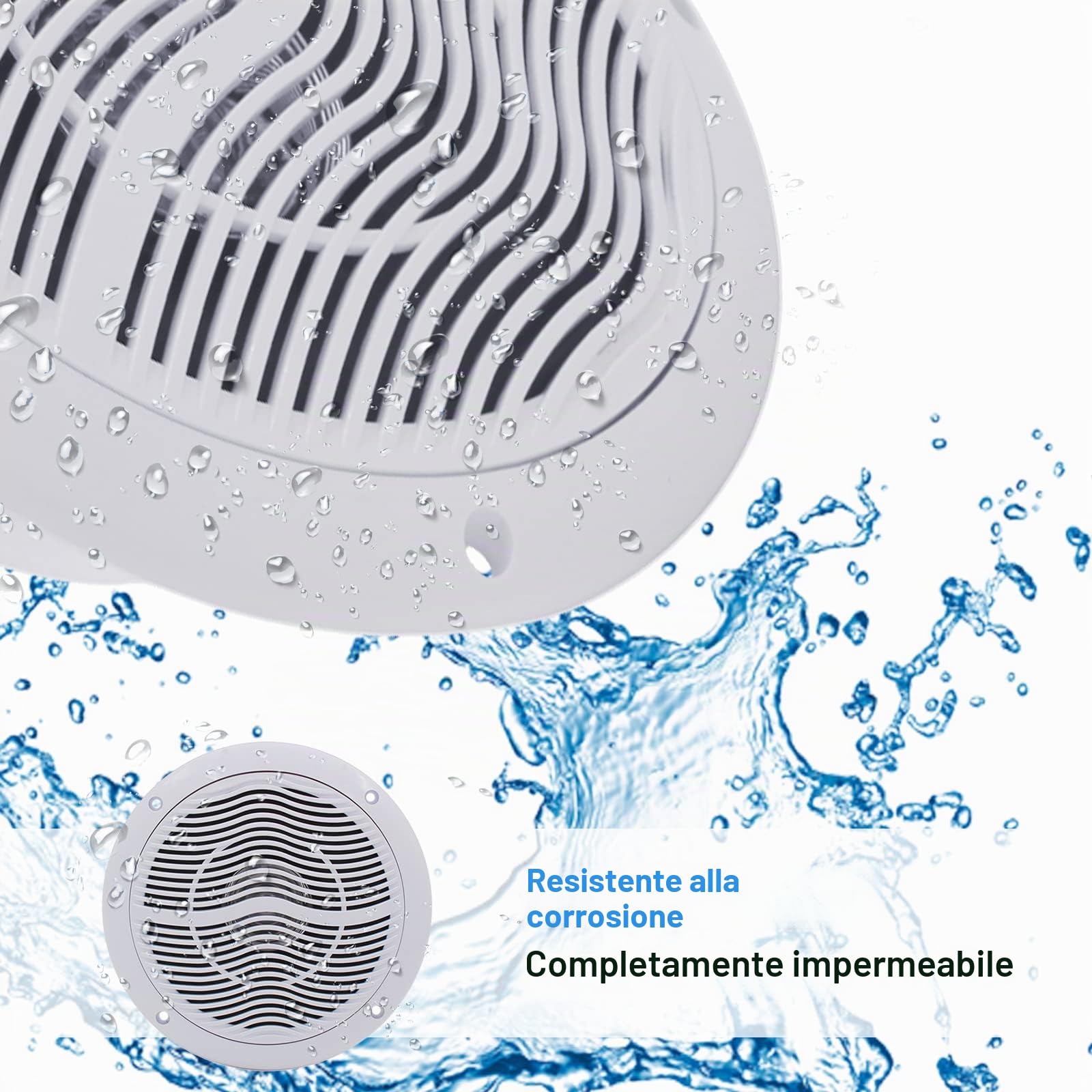Herdio Altoparlanti da soffitto Bluetooth marini impermeabili a 2 vie da 6,5 pollici, potenza massima 120 Watt con montaggio a incasso, perfetti per barche ATV UTV Golf Cart Camper RV
