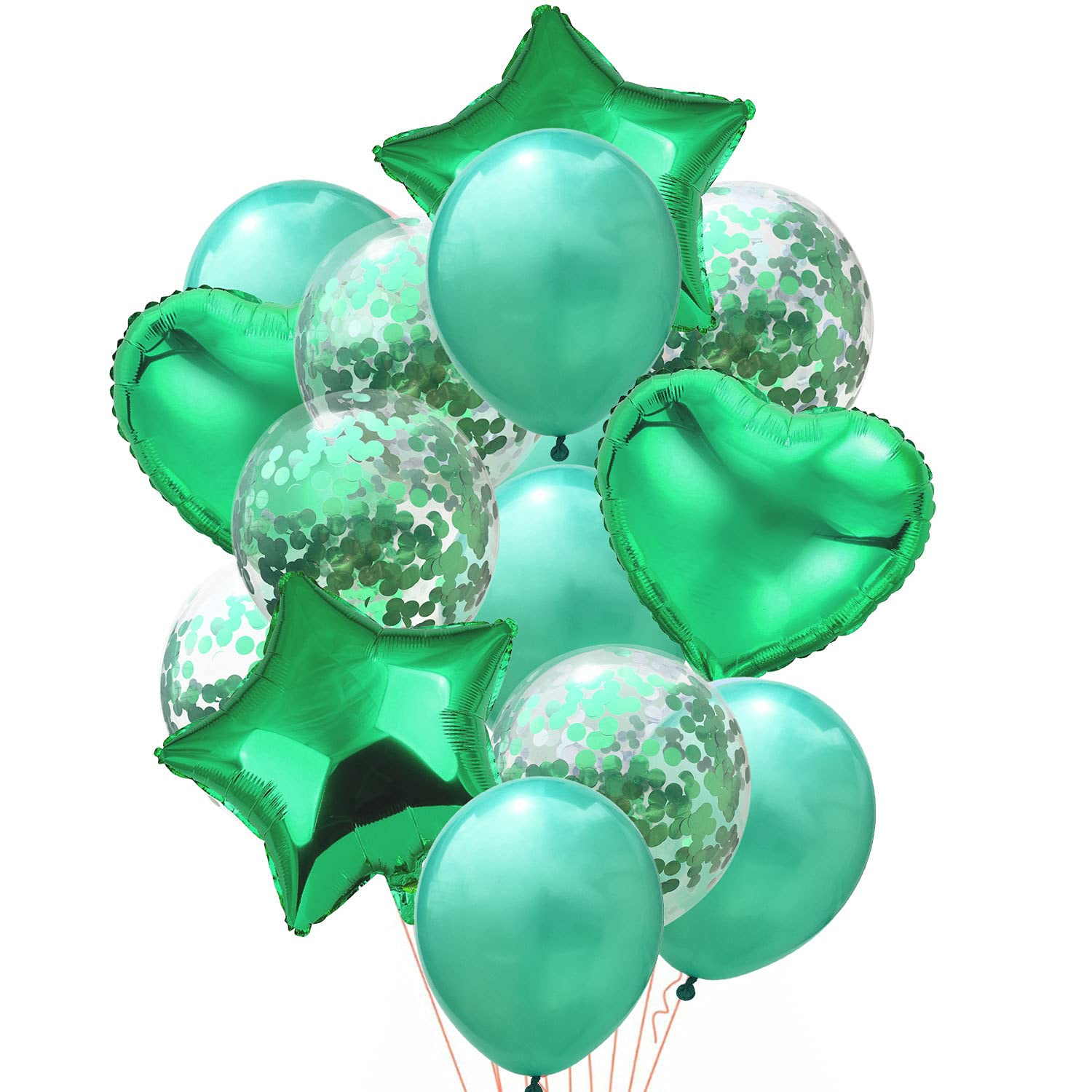 14-teiliges Deko-Ballons Set Mit Konfetti & Folienballons In Blau – Für Party & Hochzeit