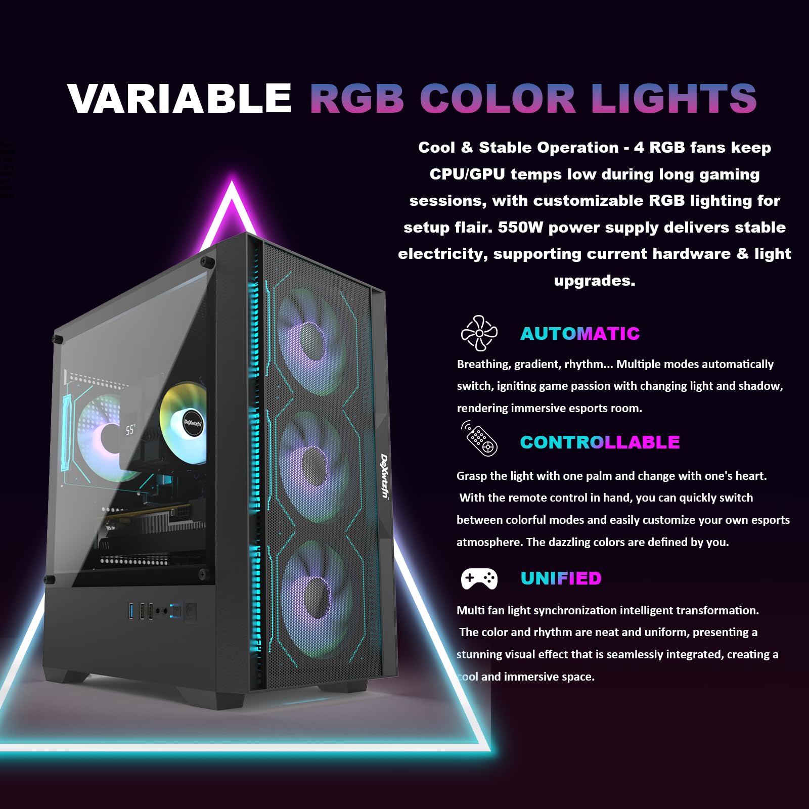 Amazon.com: DeXwtzfn Gaming PC, i7 CPU Up to 4.2 GHz, GTX 1660