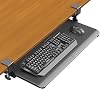 ERGOMAKER Keyboard Tray Under Desk, Pull Out Keyboard Tray with Extra Sturdy Clamp Mount System, 65x30cm 76cm Including Clamps Computer Drawer for Typing, Perfect for Home or Office, Black.