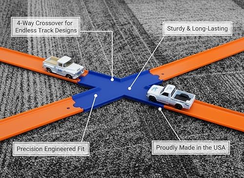 Miniatura 6 de Paquete de complementos para pista  Compatible con Hot Wheels Track  Fabricado con plástico PLA ecológico, piezas versátiles de diseño de pista