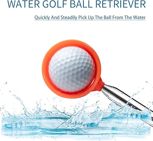 Miniatura 2 de Nogcay Recuperador de pelotas de golf para agua telescópica, herramienta de recuperación de bolas de acero inoxidable de 9 pies12 pies