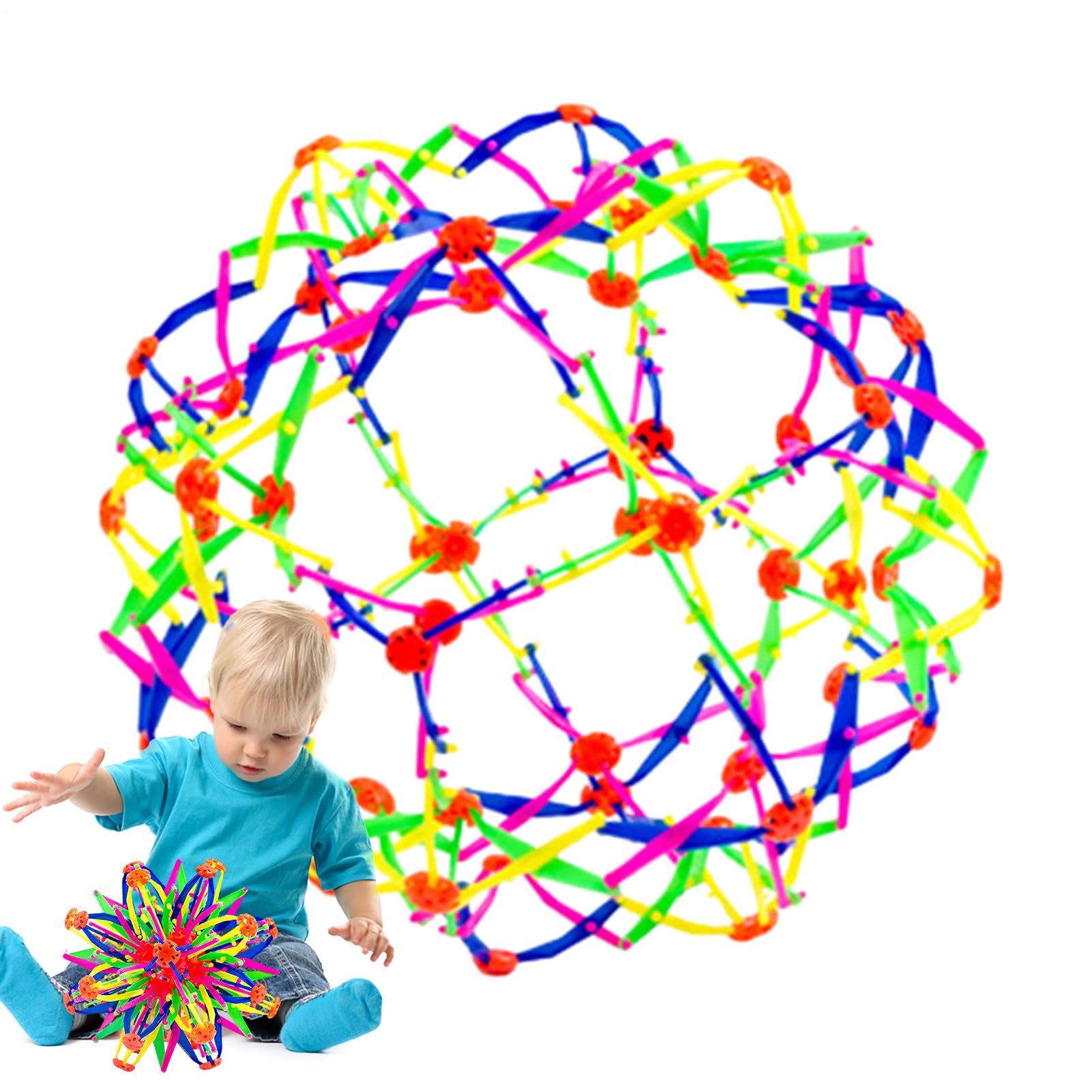 Breathing Ball Toy Sphere for Adult and Kid,Luminous Expandable Ball Toy Large with Unique Geometric Shape - Sphere | Sturdy Durable Educational Toys with Smooth Edges