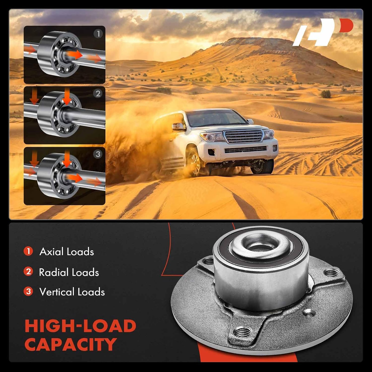 A-Premium Front Wheel Bearing Compatible with Smart Fortwo 2008 2009 2010 2011 2012 2013 2014 2015 2016