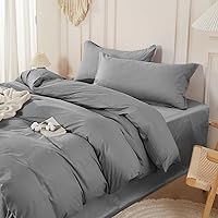 Vista 61 de SAPHREAS Juego de funda de edredón, 100% algodón extrasuave, tamaño individual, lavanda, 2 piezas, 1 funda de edredón de 68 x 90 pulgadas con Crema