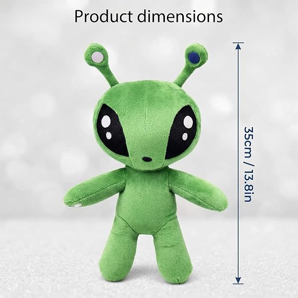 Alien Plush, Green Space Alien Plush Doll, Extraterrestrial Soft Toy, Soft Alien Creature Pillow Figure, Cute Plushies for Boys and Girls, for Bedroom Decor and Imaginative Play - 2