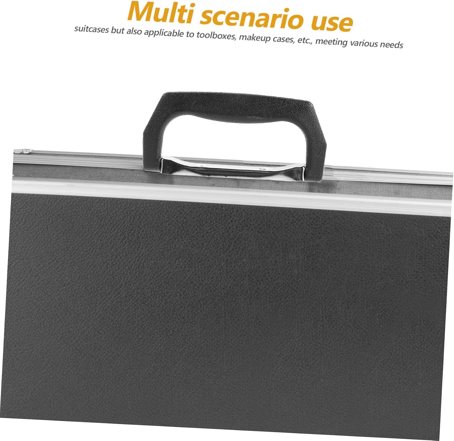 6pcs Black Suitcase Handle Replacement with Ergonomic Design and Easy Installation, Sturdy Metal and Plastic Travel Case Handle Grip for Flight Case Maintenance and Repair
